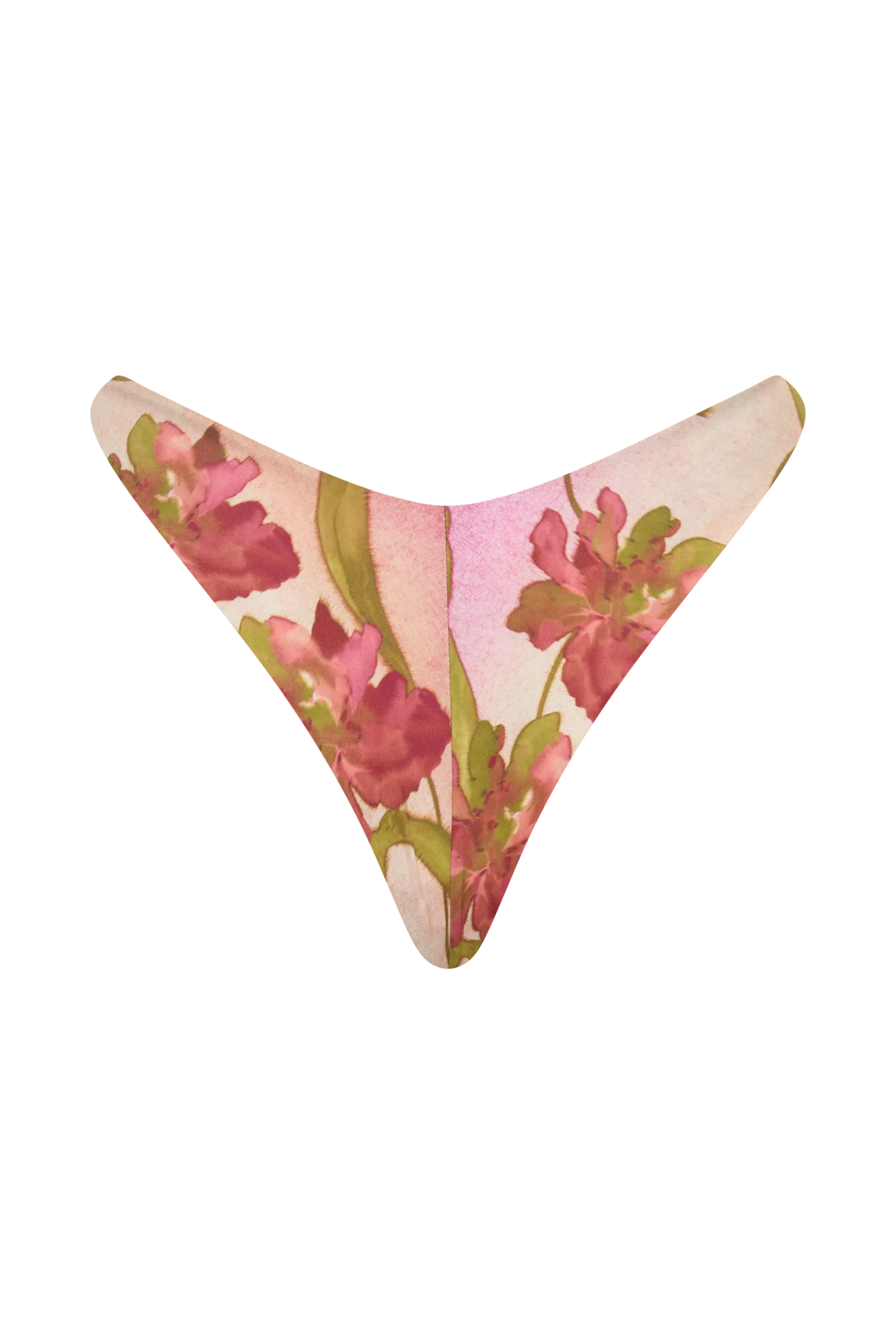 Clover Brazilian Bikini Bottom - Camellia Flower Print - Image 12