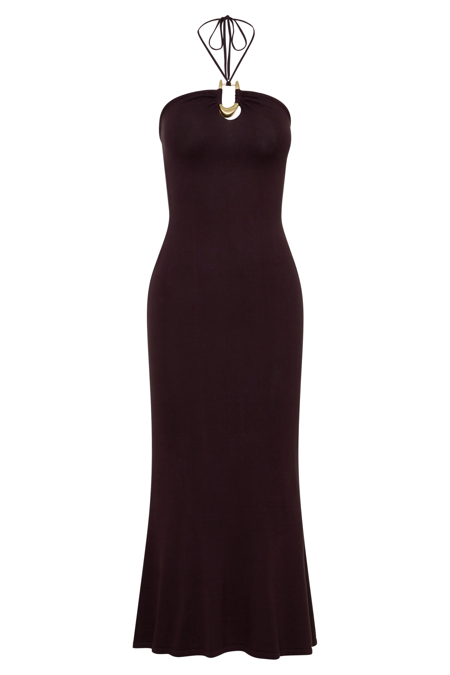 Dimitri Knit Midi Dress - Chocolate - Image 9