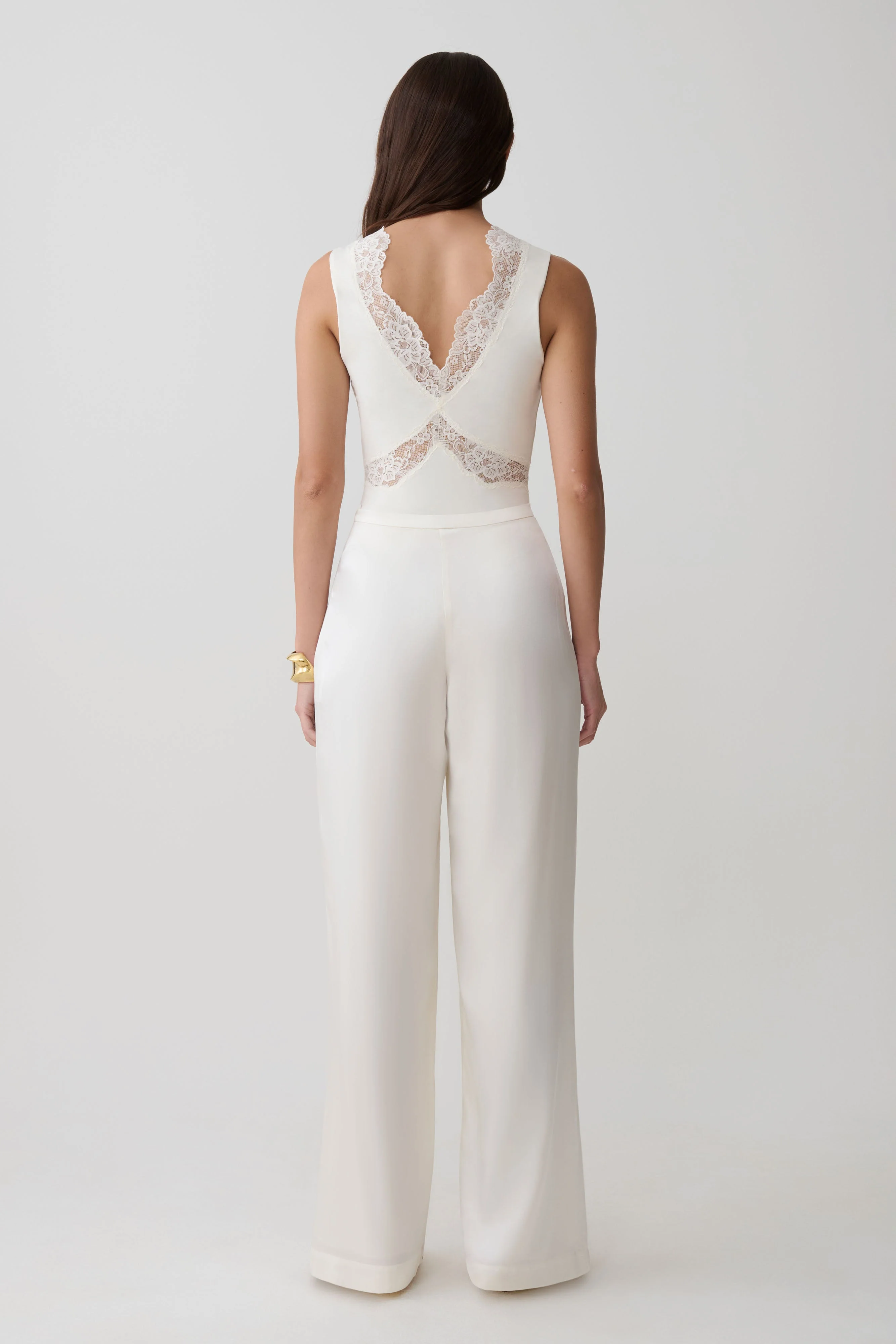 Electra Slinky Lace Bodysuit - Ivory - Image 2