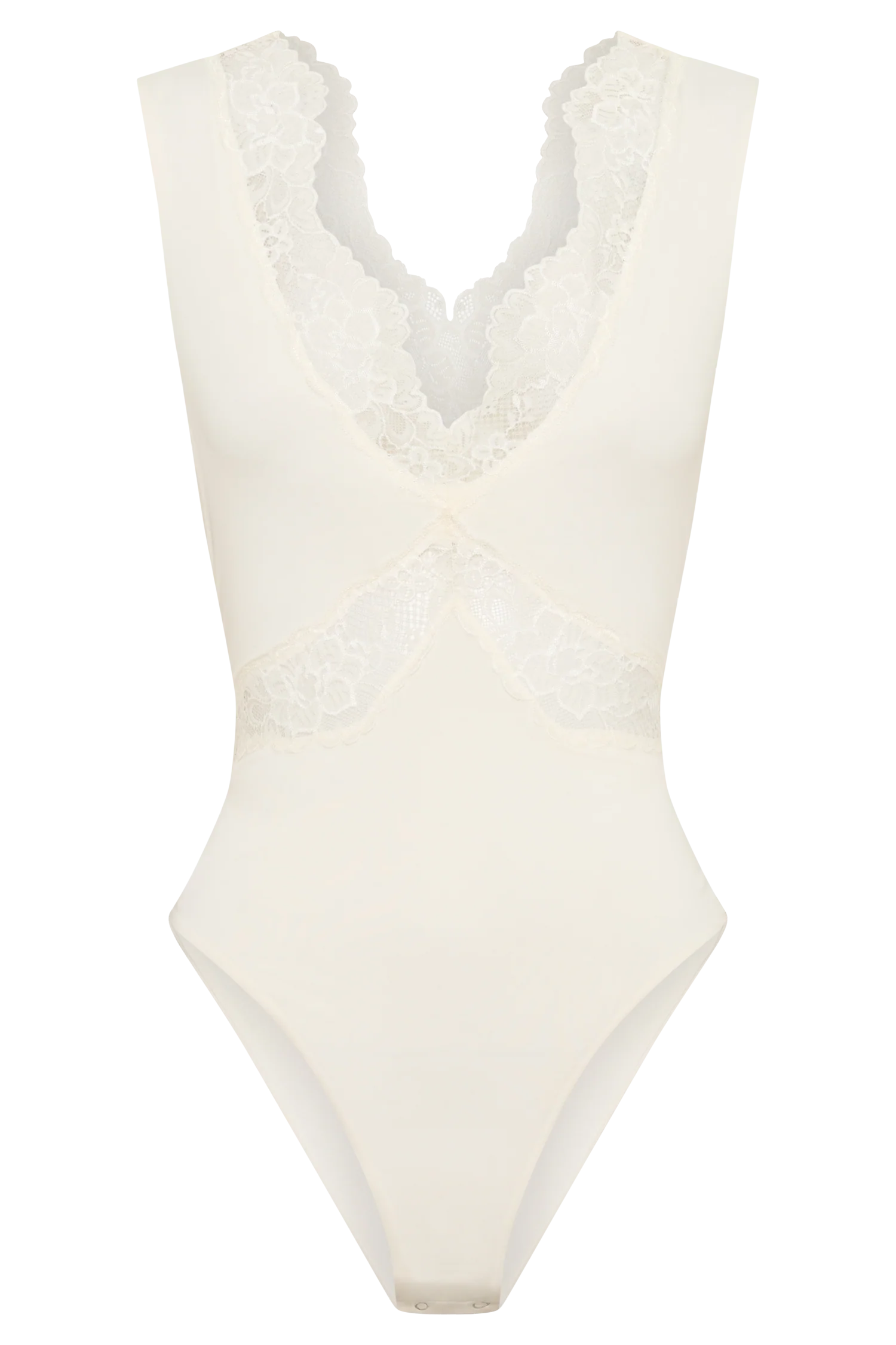 Electra Slinky Lace Bodysuit - Ivory - Image 9