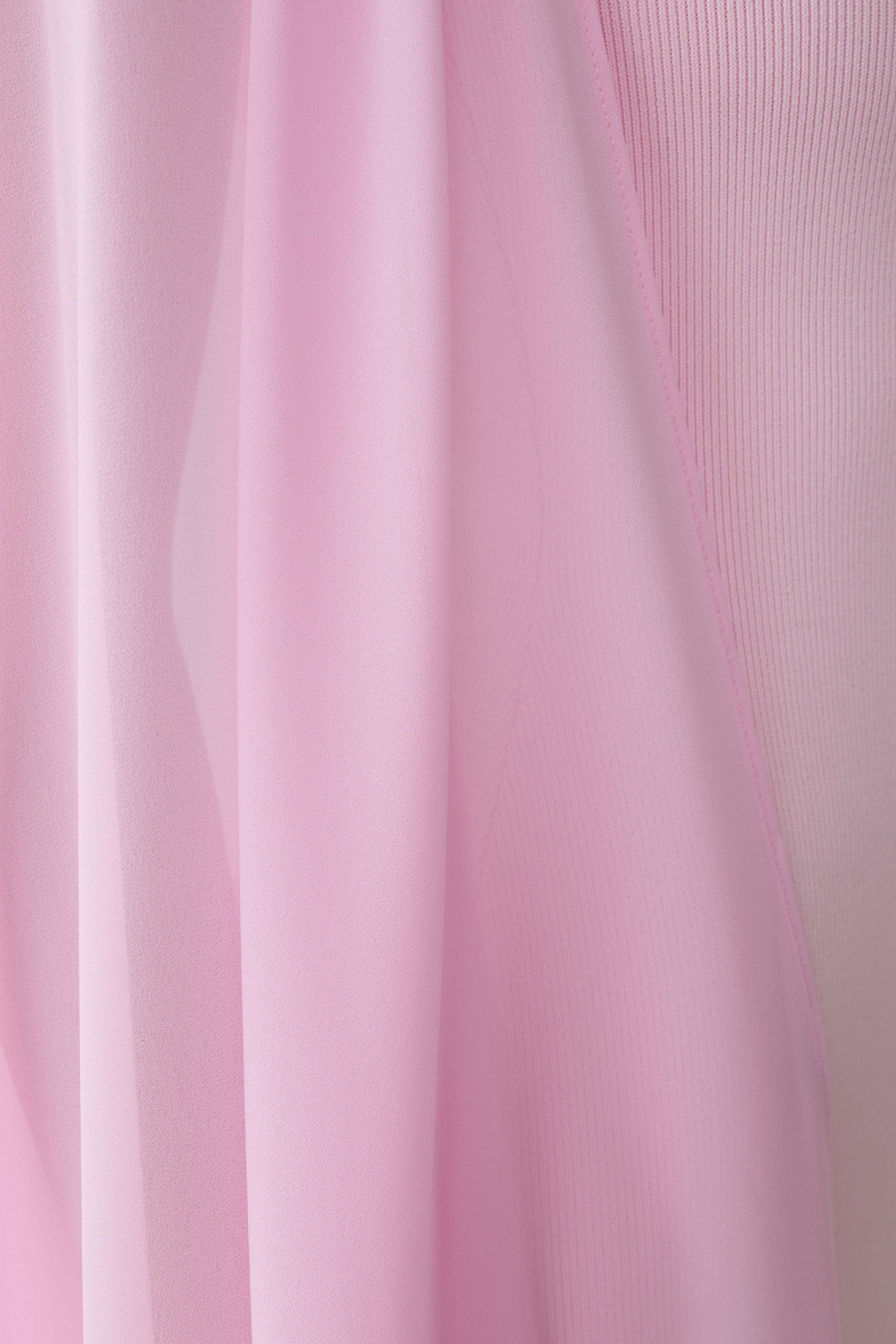 Farid Bandage Maxi Dress With Chiffon - Baby Pink - Image 6