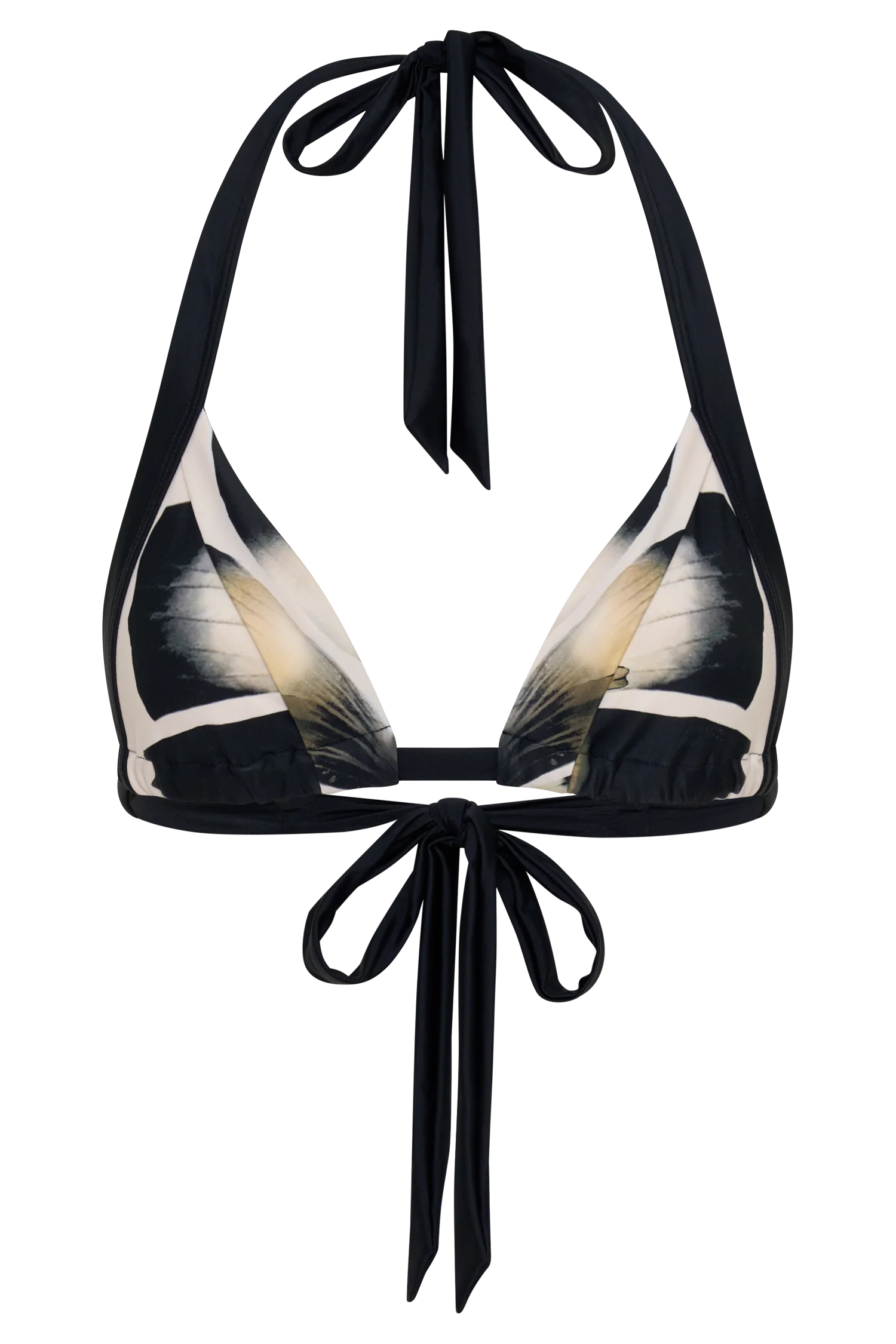 Fern Triangle Bikini Top - Ivory Oversized Floral Print - Image 10