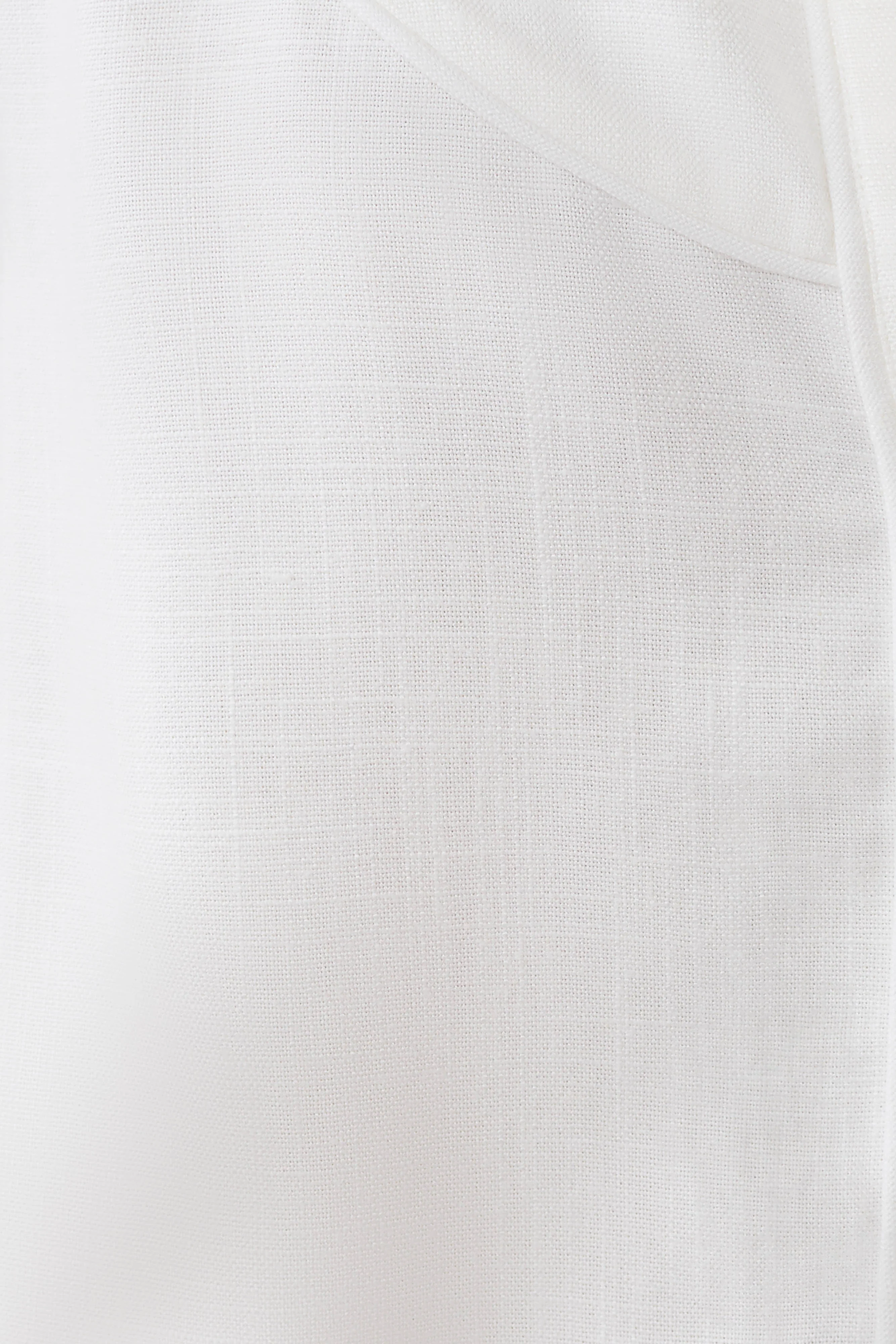 Selena Linen Short Sleeve Shirt - White - Image 9