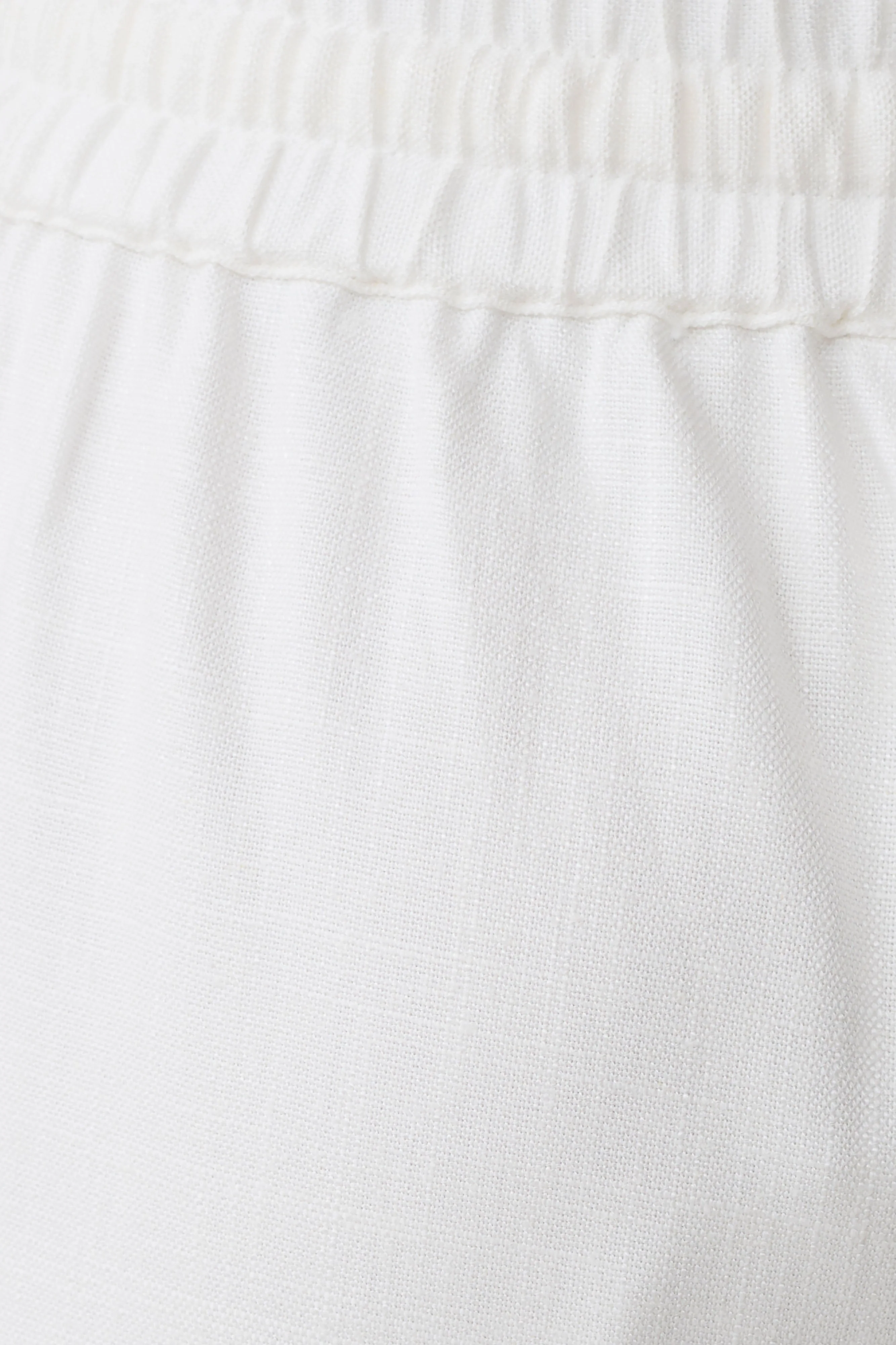 Selena Linen Straight Leg Pant - White - Image 8