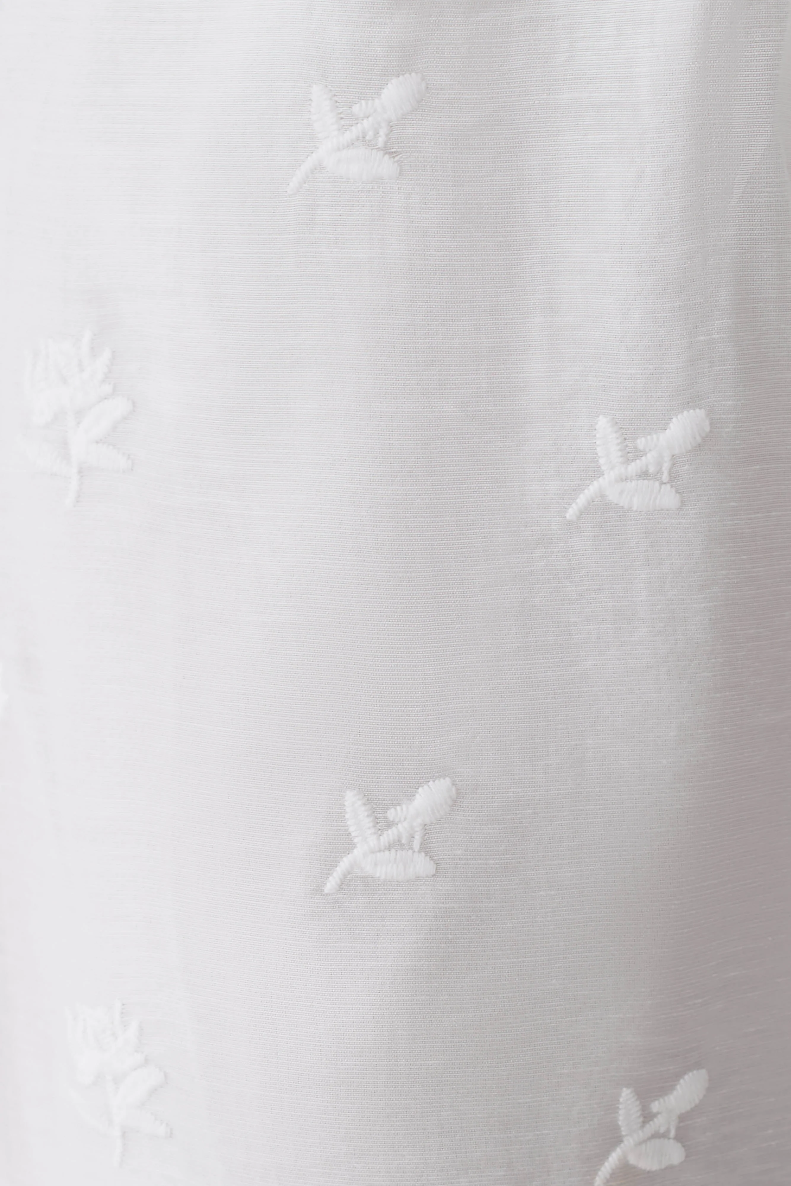 Vivian Tie Waist Embroidered Pant - White - Image 7